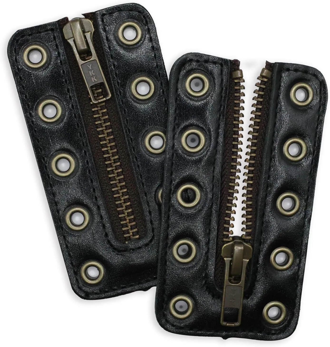 Leather Lace-in Boot Zipper Inserts for All Brands, Tieless Shoe Laces