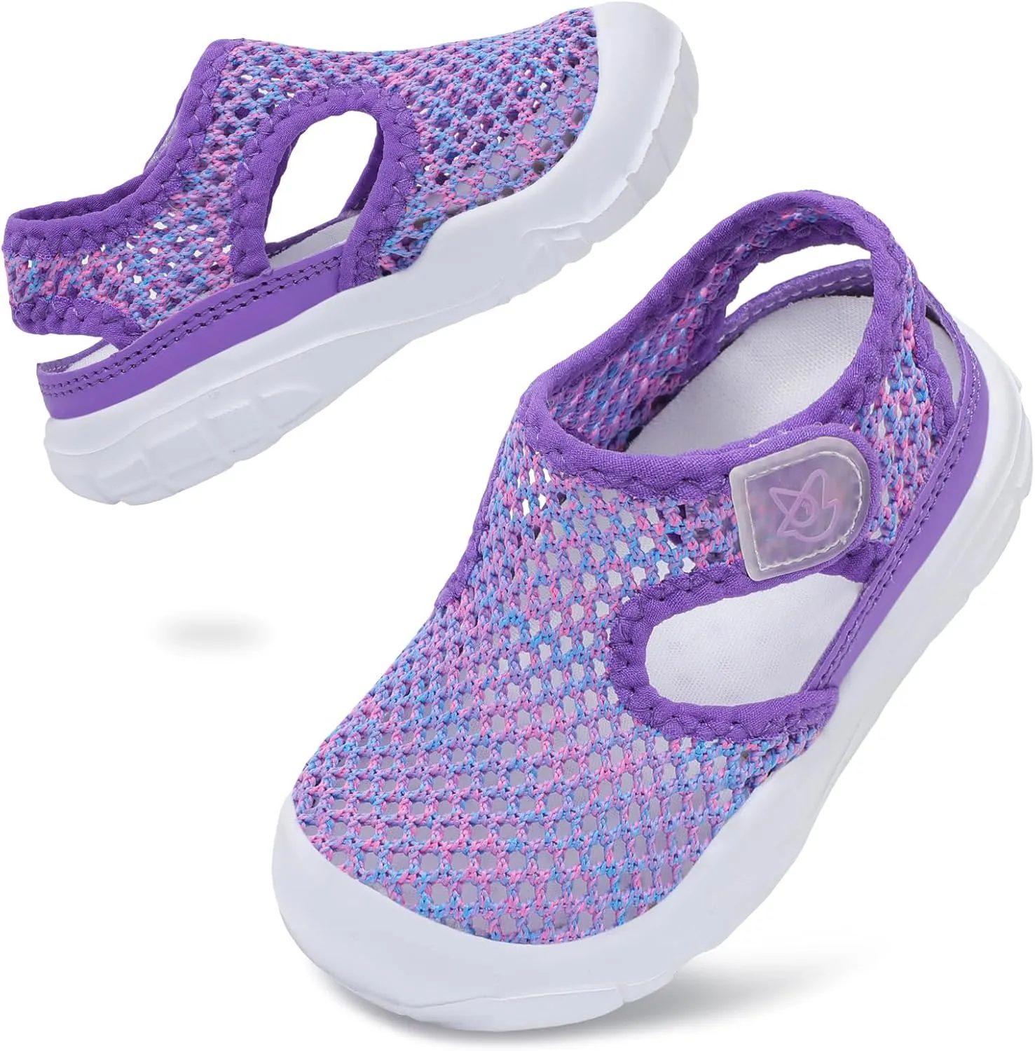 LeIsfIt Toddler Sandals Boys Girls Wide Sandals Kids Water Sandals Barefoot Water Shoes for Beach Swim Lightweight Closed Toe Summer Sandals