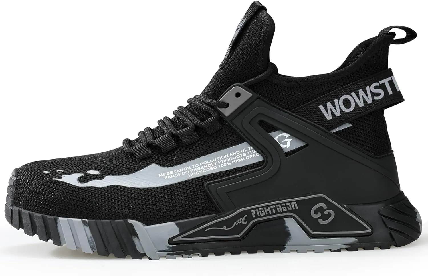 Lightweight Work Safety Steel Toe Sneakers, Durable Breathable Light Construction Tennis Shoes