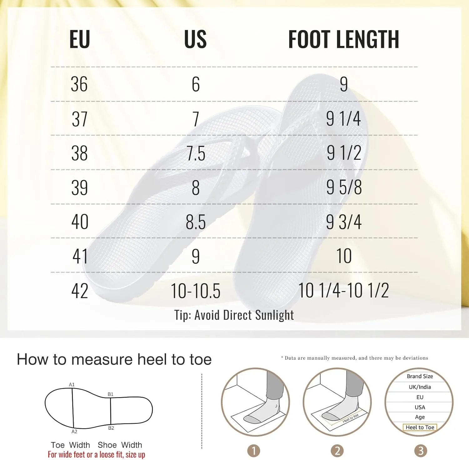 Litfun Women's Arch Support Flip Flops for Plantar Fasciitis Orthopedic Thong Sandals Comfortable Summer Beach Pool Slides