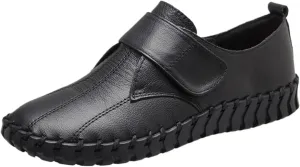Loafers for Women Comfortable Genuine Leather Slip-On Flats for Women Spring Fashion Emerald Green Shoes