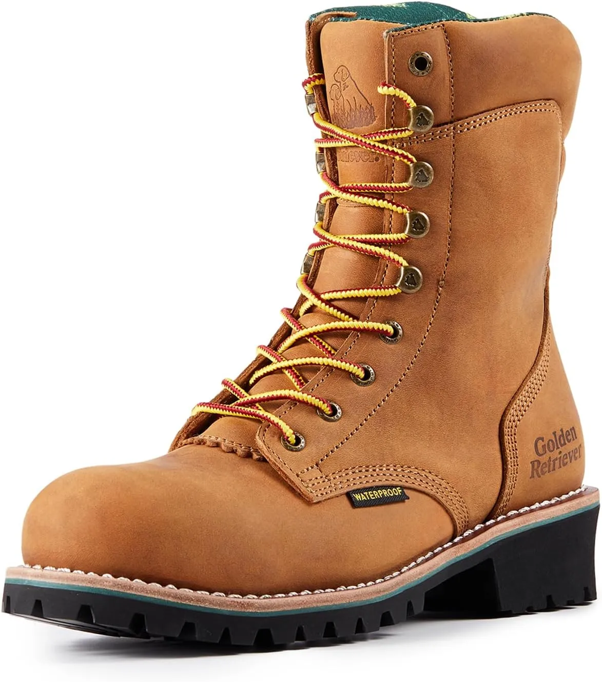 Logger boots for men Waterproof Composite Toe 9" height Crazy Hourse Leather Slip and Oil Resistant Goodyear Welt Logger Boots G81594