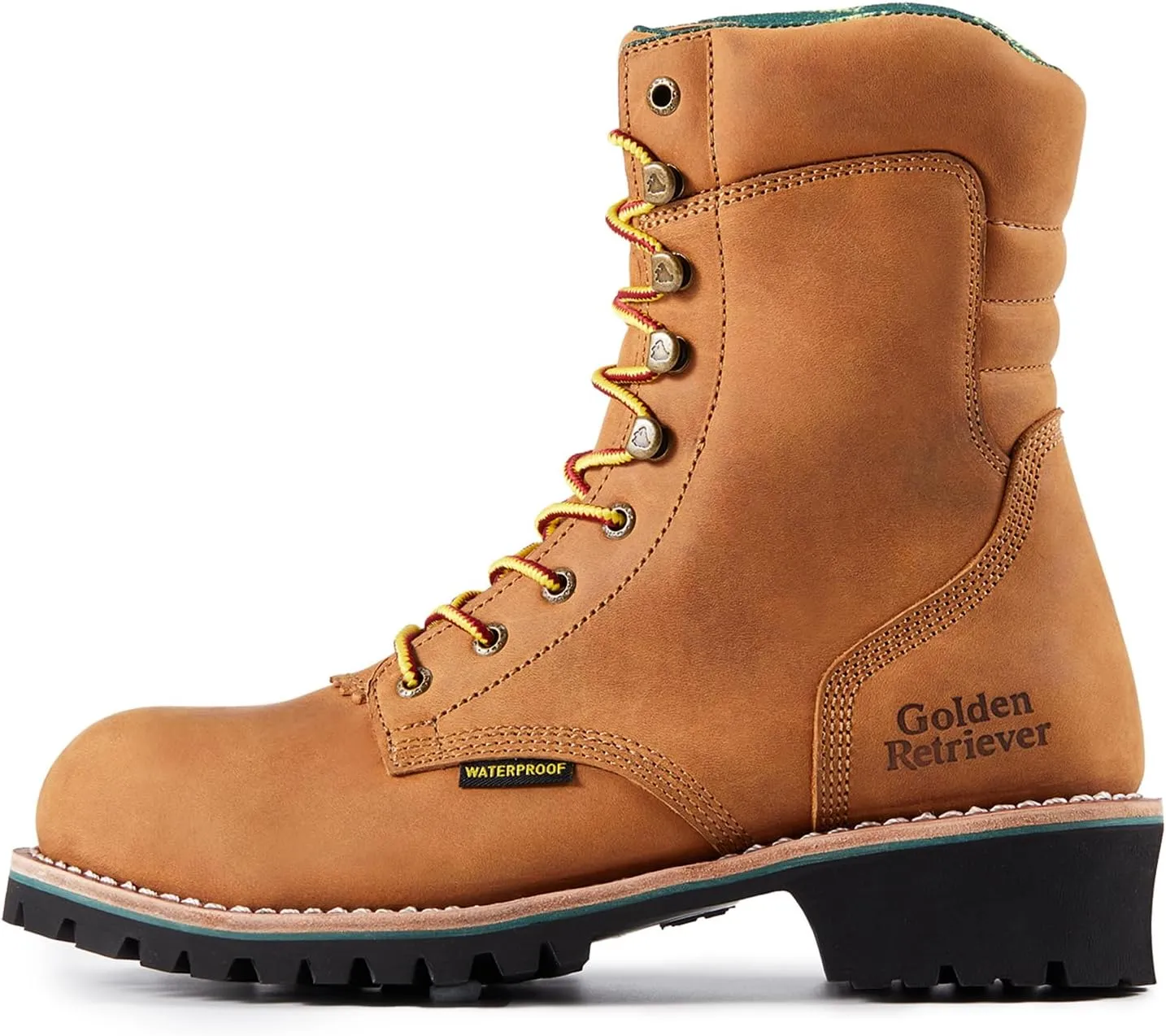 Logger boots for men Waterproof Composite Toe 9" height Crazy Hourse Leather Slip and Oil Resistant Goodyear Welt Logger Boots G81594