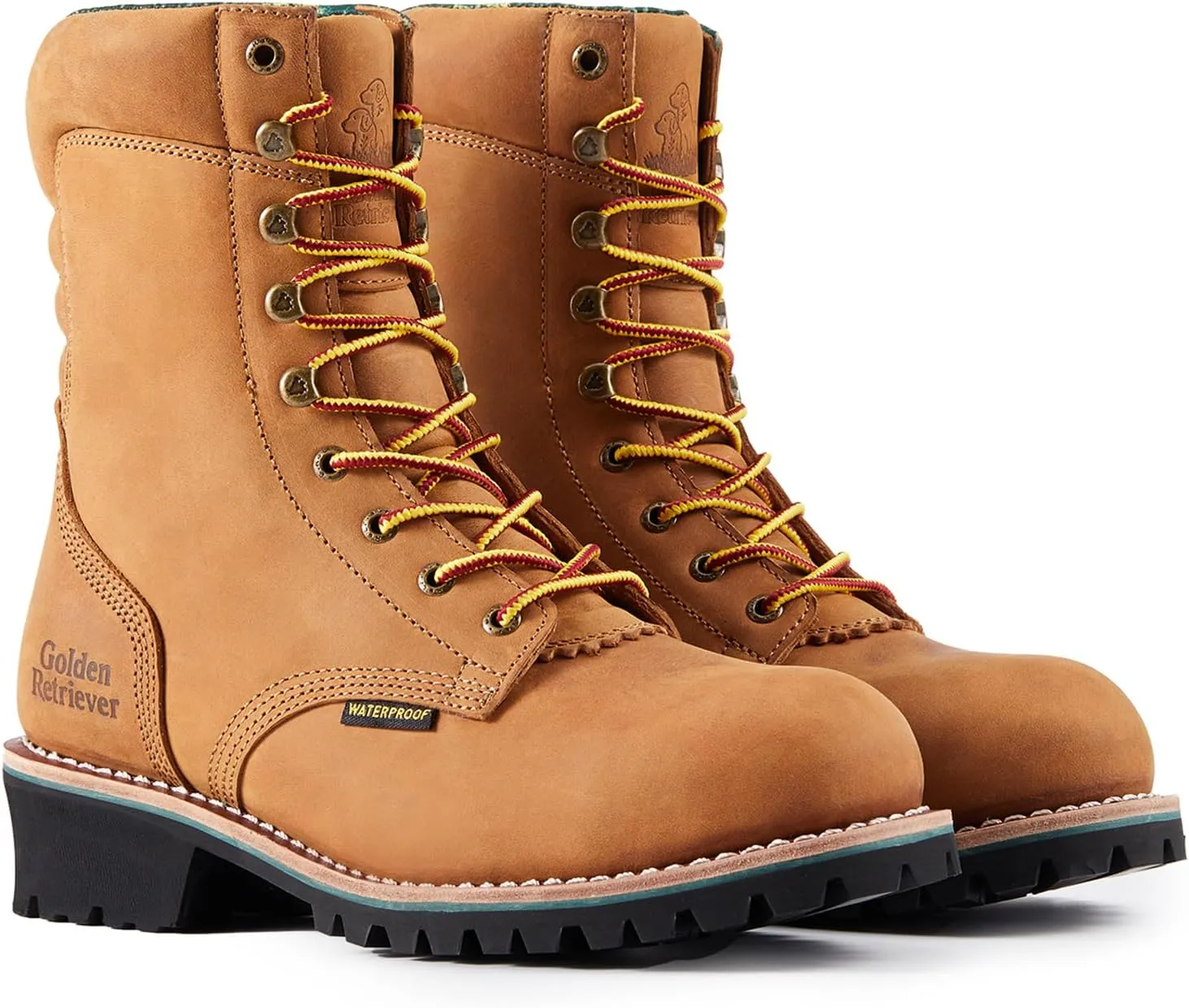 Logger boots for men Waterproof Composite Toe 9" height Crazy Hourse Leather Slip and Oil Resistant Goodyear Welt Logger Boots G81594