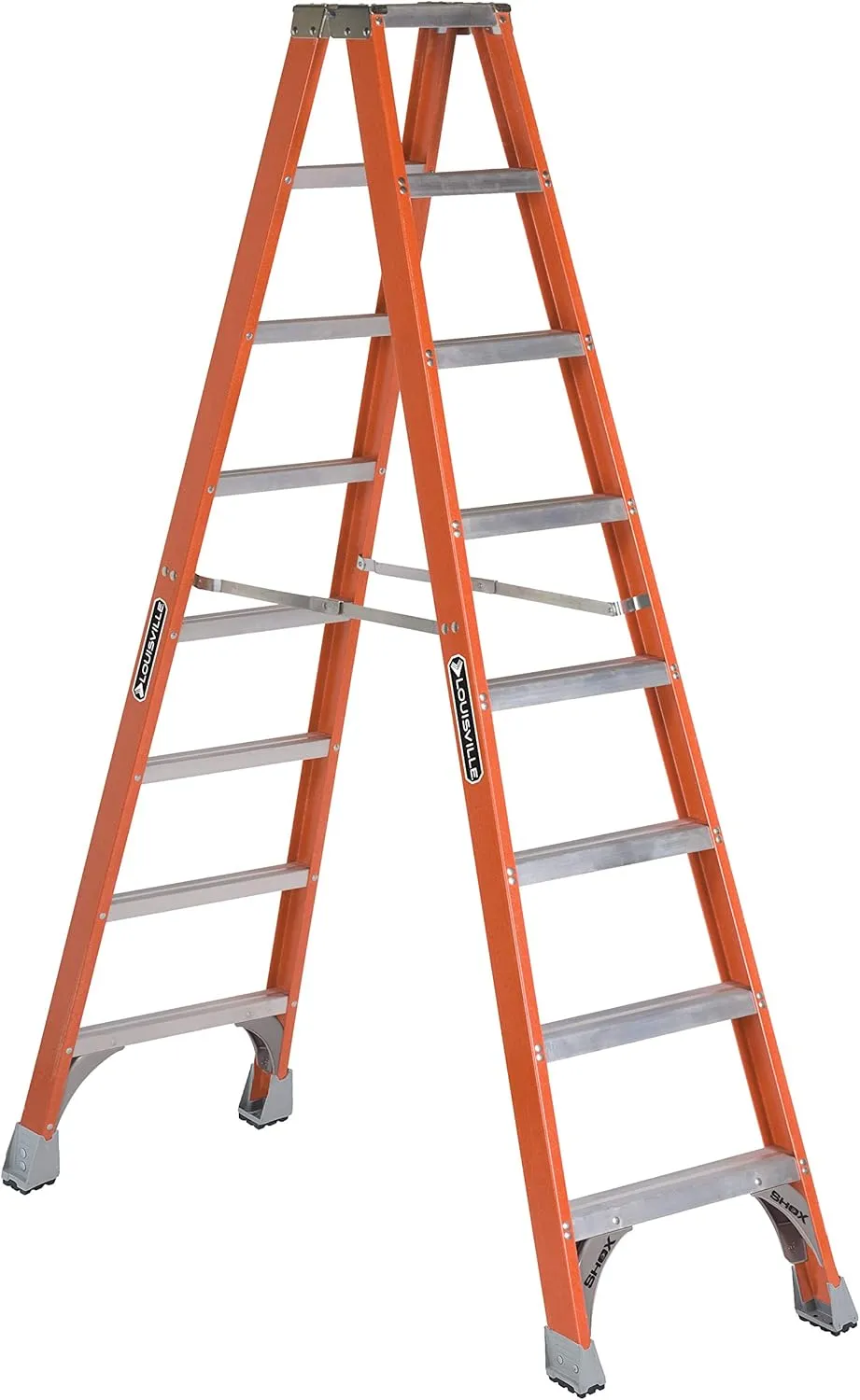 Louisville Ladder 8-Foot Fiberglass Twin Front Step Ladder, 300-Pound Load Capacity, Type IA, FM1508