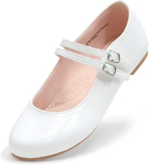 LseLom Girls Dress Shoes-Mary Jane Shoes for Girls Low Heel Princess Hook and Loop Dress Shoes Party Wedding Flats for Little/Big Kids