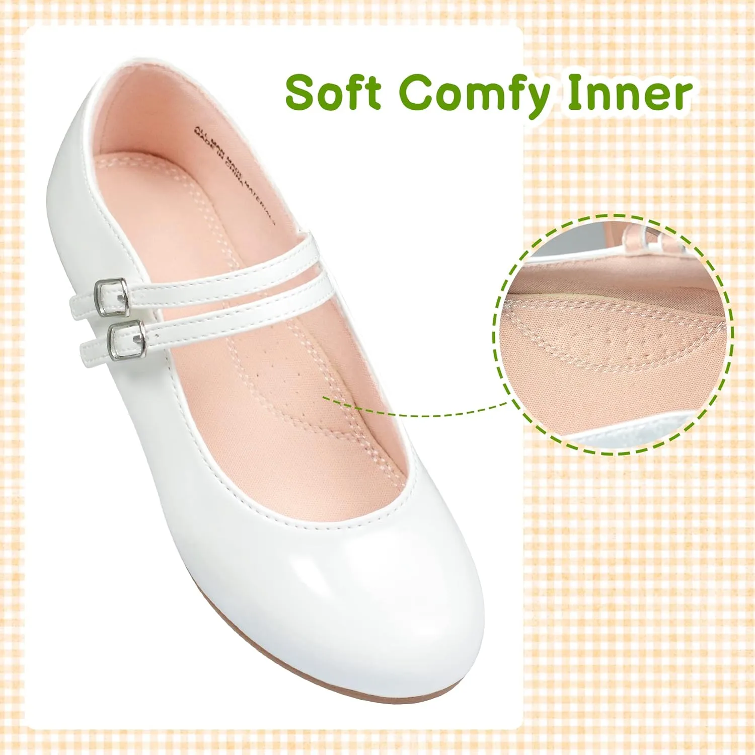 LseLom Girls Dress Shoes-Mary Jane Shoes for Girls Low Heel Princess Hook and Loop Dress Shoes Party Wedding Flats for Little/Big Kids
