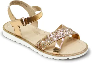 LseLom Girls Sandals Cute Open Toe Sandals Glitter Party Wedding Princess Summer Flats
