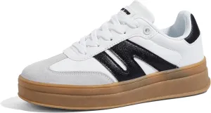 LUCKY STEP Boys Girls Platform Sneakers Fashion Casual Non Slip Walking Shoes Classic Retro Tennis Sneaker for Big Kids