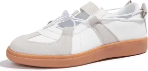 LUCKY STEP Women's Retro Fashion Sneakers Casual Comfortable Ballet Flats Lightweight Breathable Skate Shoes