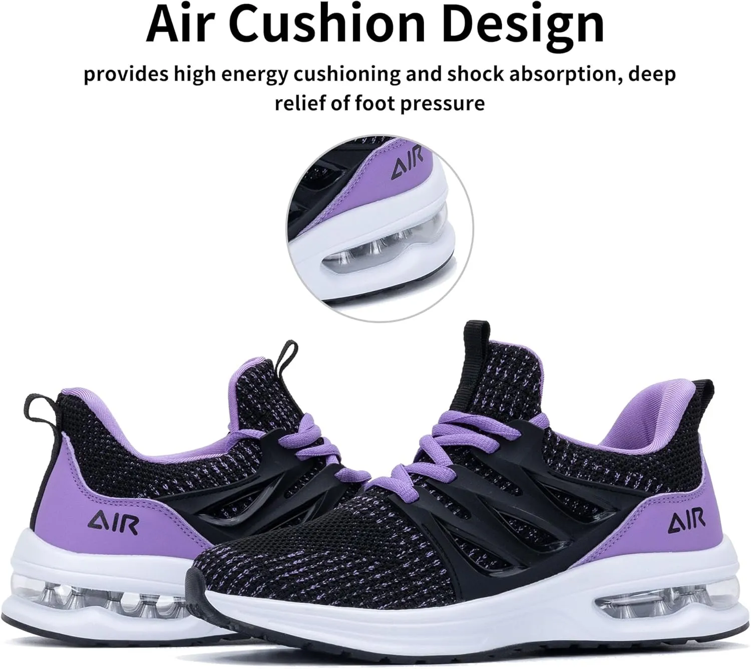MAFEKE Womens Air Running Shoes Tennis Walking Sneakers Athletic Sport Shoes Lightweight Slip On Footwear for Gym Jogging Size 5.5-11