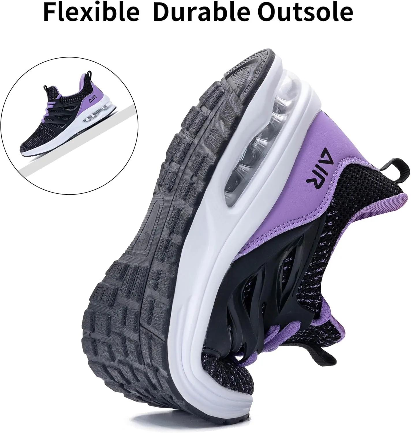 MAFEKE Womens Air Running Shoes Tennis Walking Sneakers Athletic Sport Shoes Lightweight Slip On Footwear for Gym Jogging Size 5.5-11