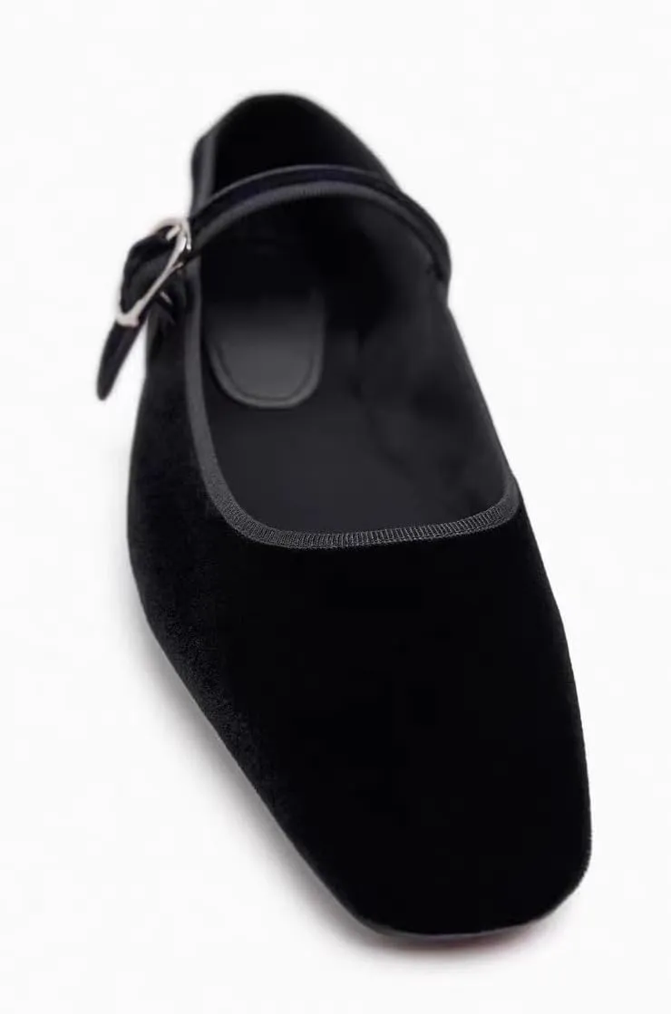 Mary Jane Flat Snap Leopard Square Toe Flats Comfortable Square Toe Flats