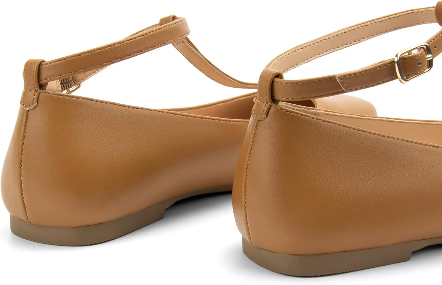 Mary Jane Flats Women Adjustable T Strap Square Toe Ballet Flats Ankle Strap Dress Comfortable Flats for Work,Date Nights Party,Office,Wedding