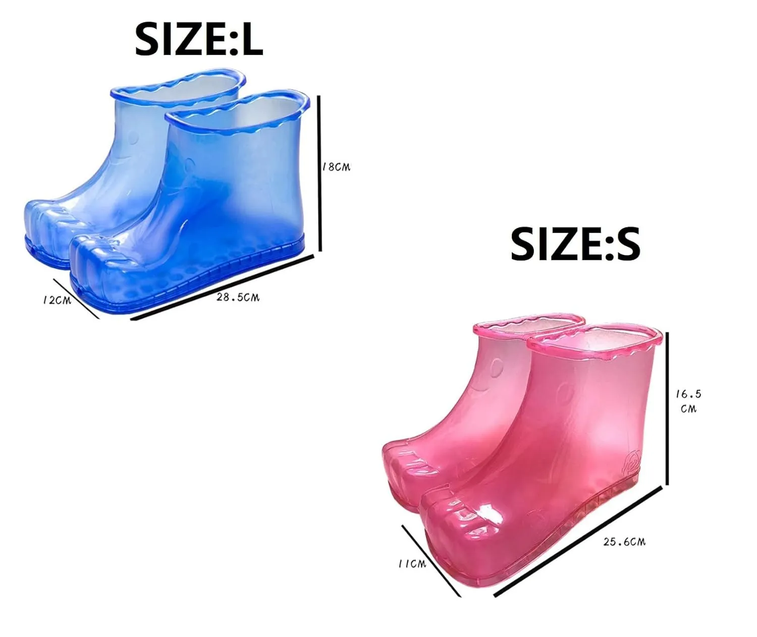 Massage Foot Bath Shoes Tall Footbath Massage Boots PVC Portable Foot Spa Bath Shoes Foot Soak Bucket Foot Bath Bucket Foot Wash Basin, for Circulation and Pain Relief