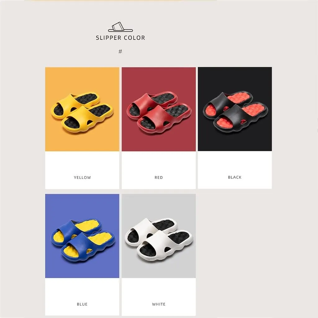 Massage Slippers Shower Slides Sandals Quick Drying Bathroom Sandals Gym Spa Slippers Soft Sole Open Toe House Slippers for Men and Women Massage Shoes Indoor/Outdoor