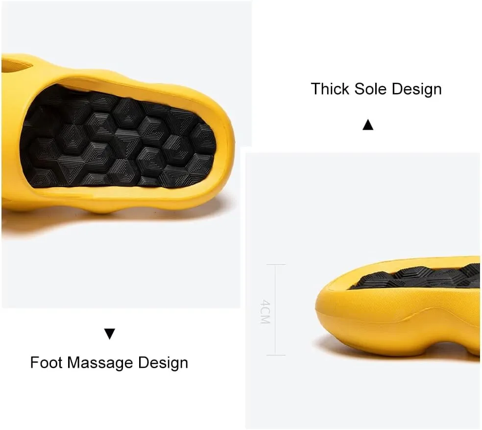Massage Slippers Shower Slides Sandals Quick Drying Bathroom Sandals Gym Spa Slippers Soft Sole Open Toe House Slippers for Men and Women Massage Shoes Indoor/Outdoor