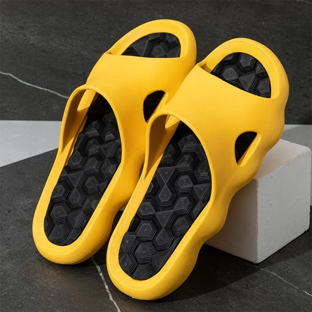 Massage Slippers Shower Slides Sandals Quick Drying Bathroom Sandals Gym Spa Slippers Soft Sole Open Toe House Slippers for Men and Women Massage Shoes Indoor/Outdoor