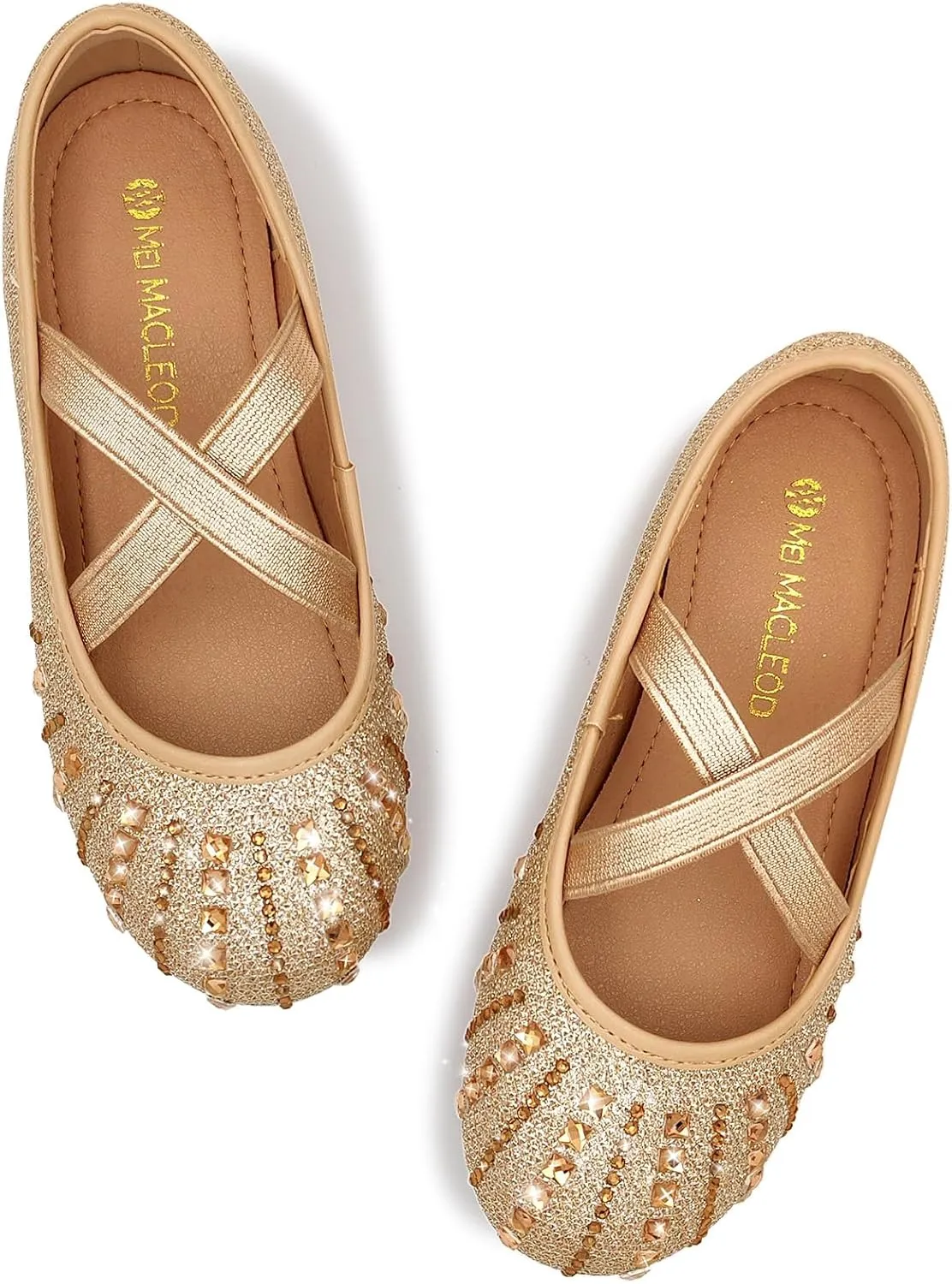 Mei MACLEOD Girl's Mary Jane Shoes Ballerina Shoes, Princess Dress Shoes for Party Wedding