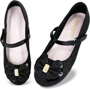 Mei MACLEOD Girl's Mary Jane Shoes Ballerina Shoes, Princess Dress Shoes for Party Wedding