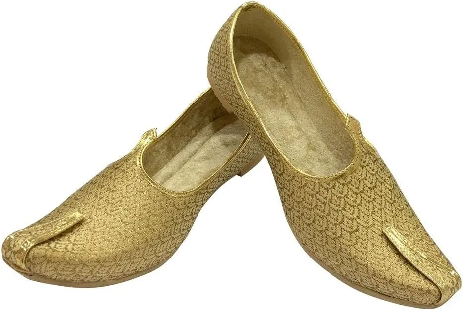 Men's Cream Wedding Shoes Sherwani Punjabi Jutti Traditional Ethnic Flats Mojari Khussa Juti