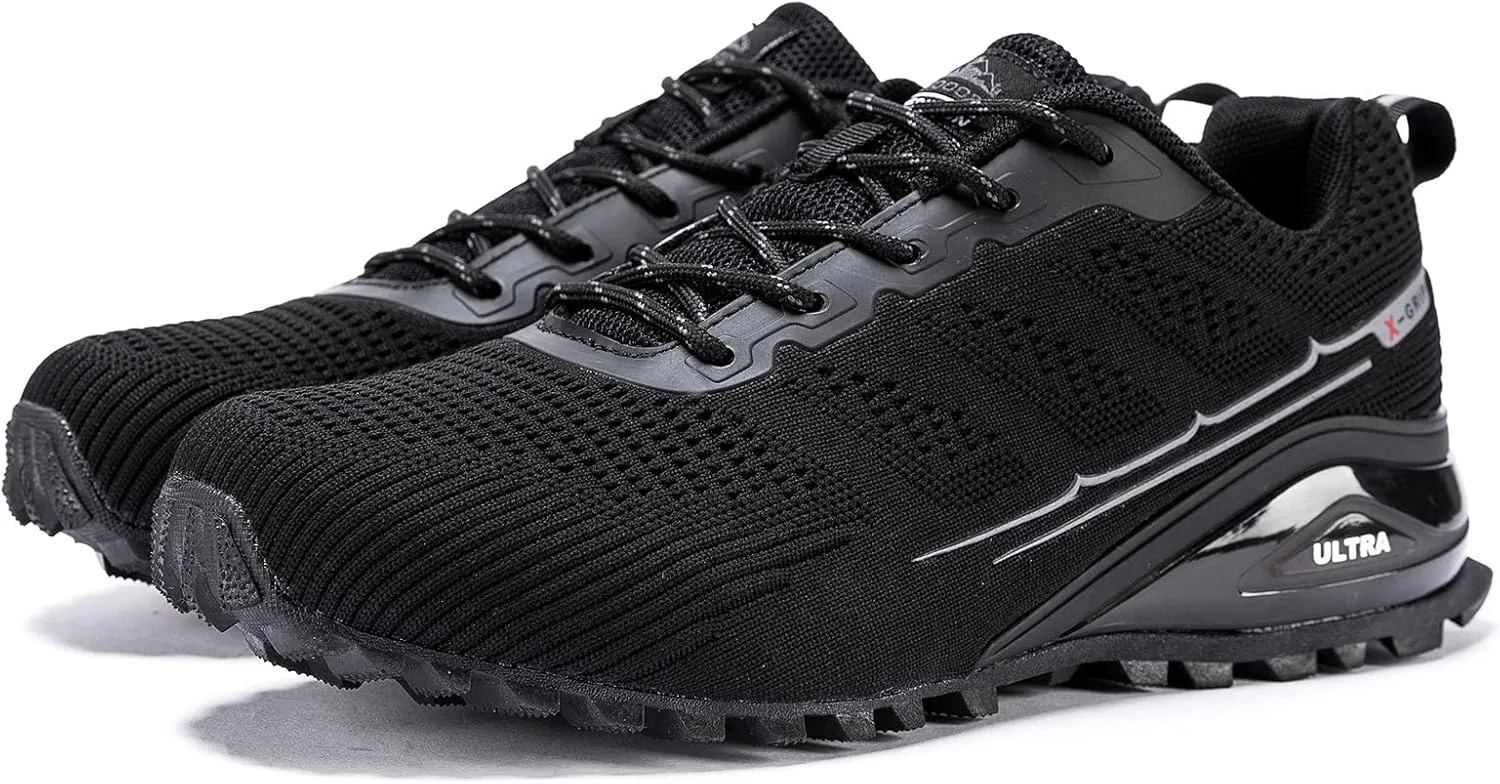 Men's Fashion Sneakers Lightweight Breathable Walking Shoes Tennis Cross Training Shoe Non Slip Trail Running Shoes