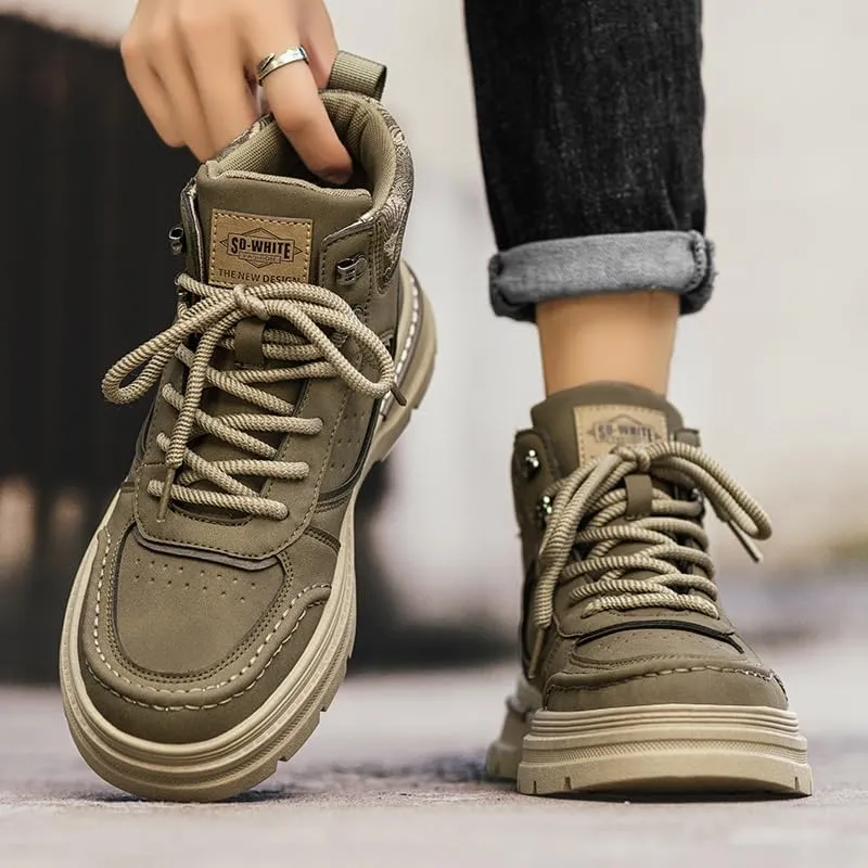 Men's high-top Sneakers, Skateboarding, Casual Walking Shoes, Street Graffiti, Fashion Sneakers, Sneakers, Cargo Shoes