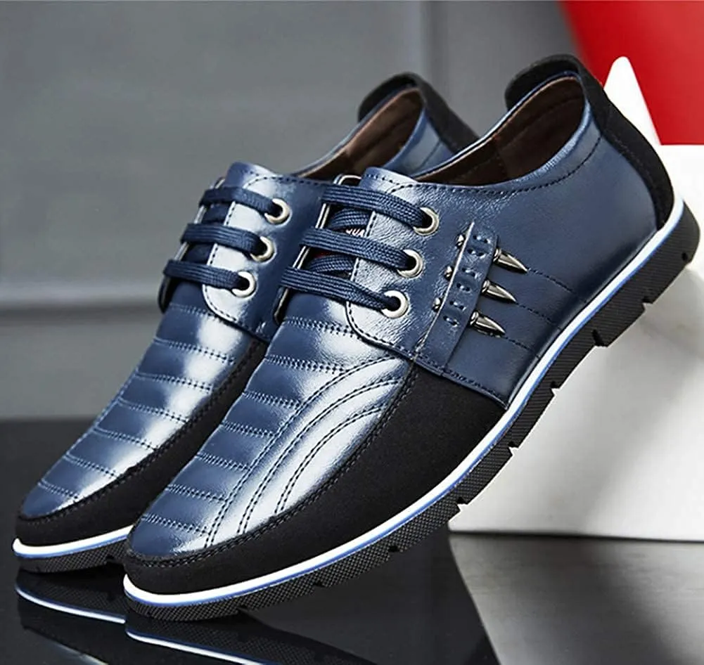Men's Leather Shoes Loafers Casual Oxford Lace Up Business Classic Comfortable Driving Office Walking Moccasin British Fashion