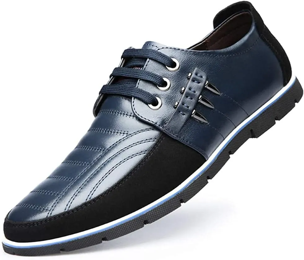 Men's Leather Shoes Loafers Casual Oxford Lace Up Business Classic Comfortable Driving Office Walking Moccasin British Fashion