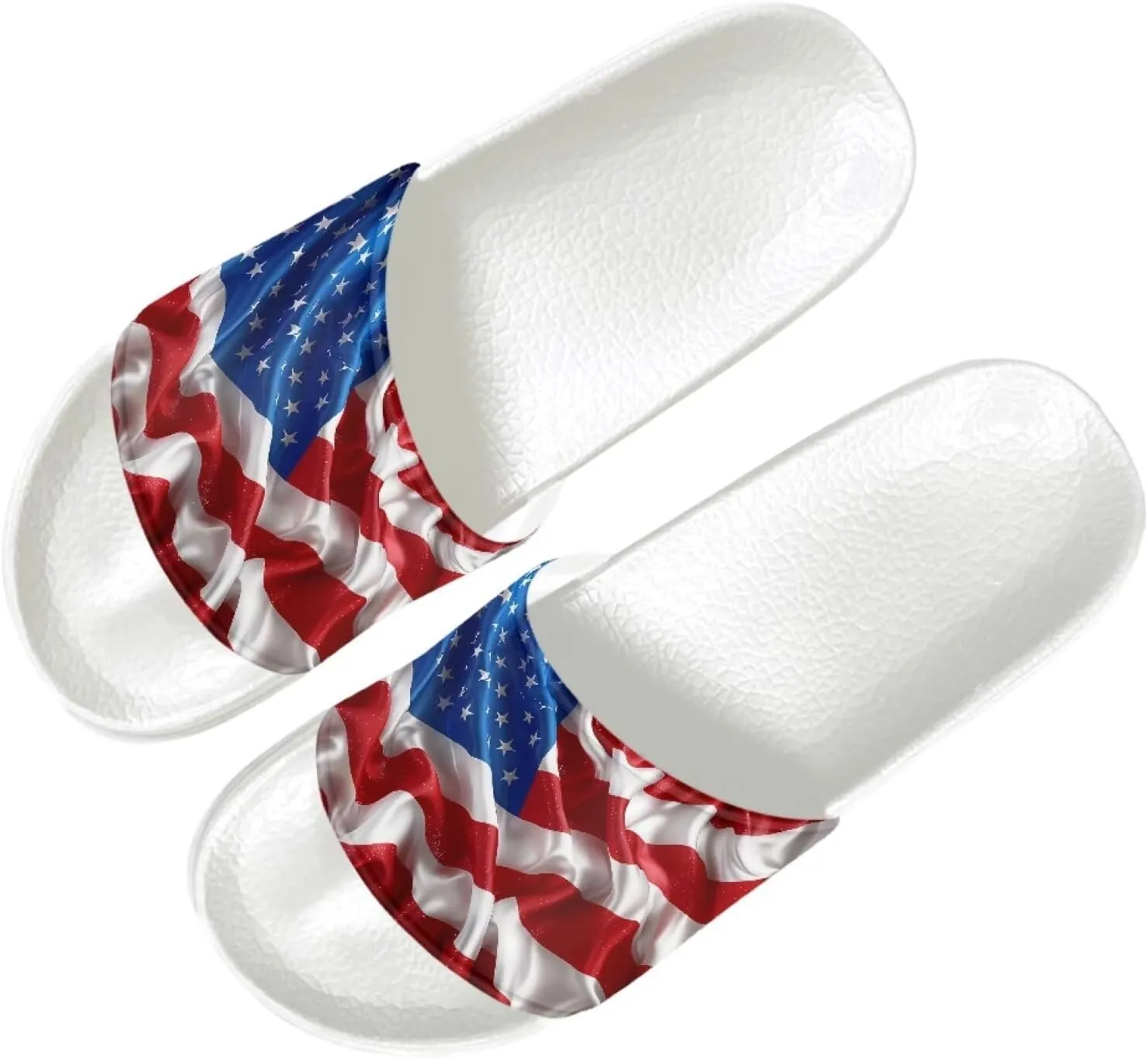 Mens Pillow House Slide Sandals Non-Slip White Bath Sandals Wide Width EVA Flat Shoes Quick Drying Peep Toe Slippers Beach Dress Shoes