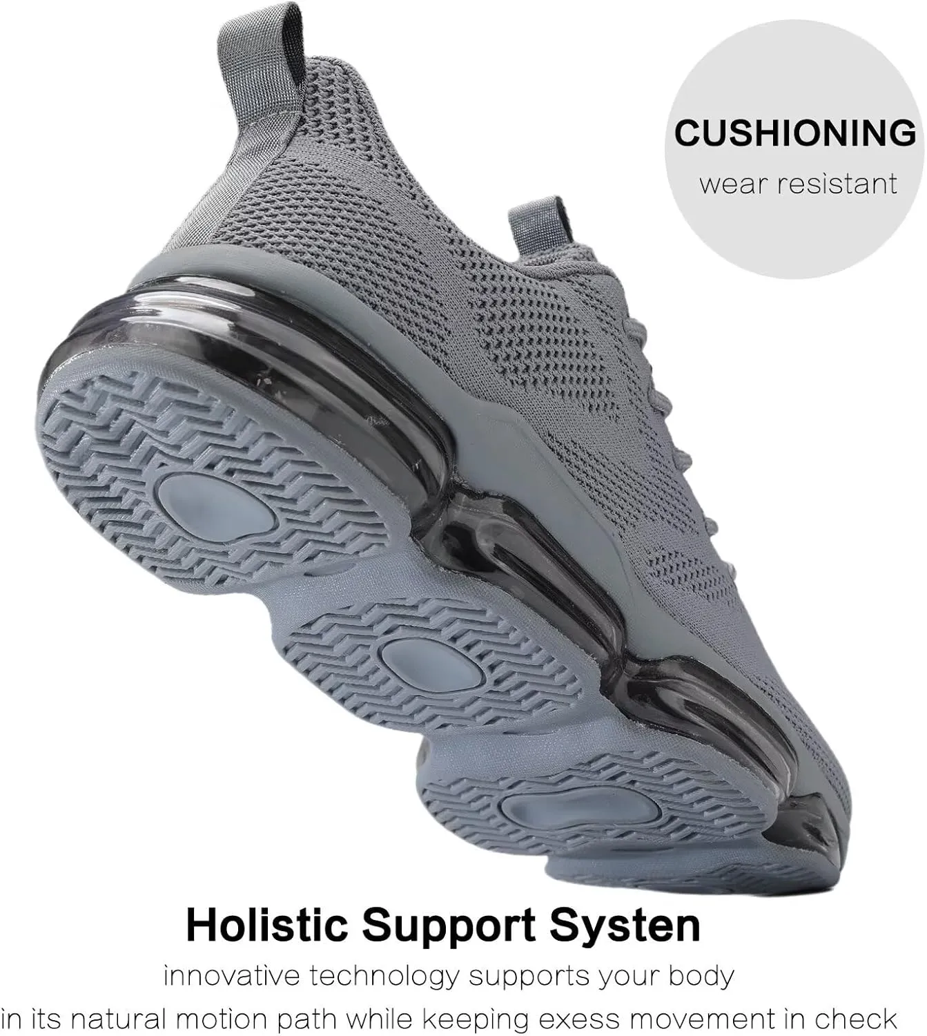 Mens Running Shoes Air Low Top Comfort Walking Lace Up Sneakers Breathable Fashion Tennis Sport Gym Fitness Cross Trainers