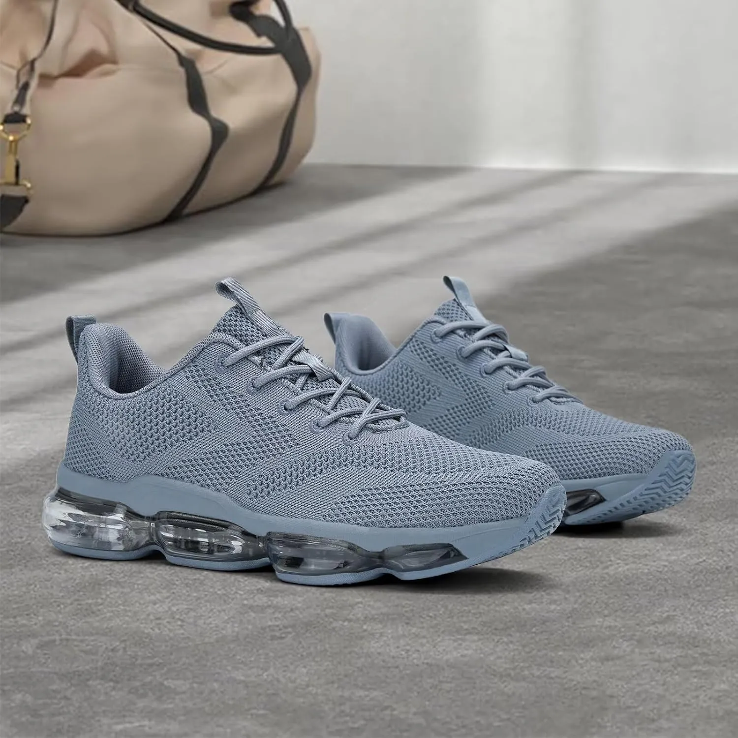 Mens Running Shoes Air Low Top Comfort Walking Lace Up Sneakers Breathable Fashion Tennis Sport Gym Fitness Cross Trainers