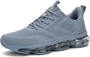 Mens Running Shoes Air Low Top Comfort Walking Lace Up Sneakers Breathable Fashion Tennis Sport Gym Fitness Cross Trainers