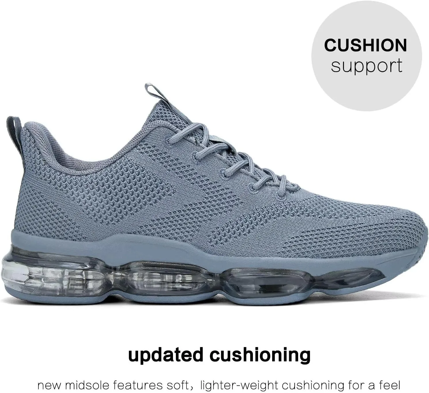 Mens Running Shoes Air Low Top Comfort Walking Lace Up Sneakers Breathable Fashion Tennis Sport Gym Fitness Cross Trainers