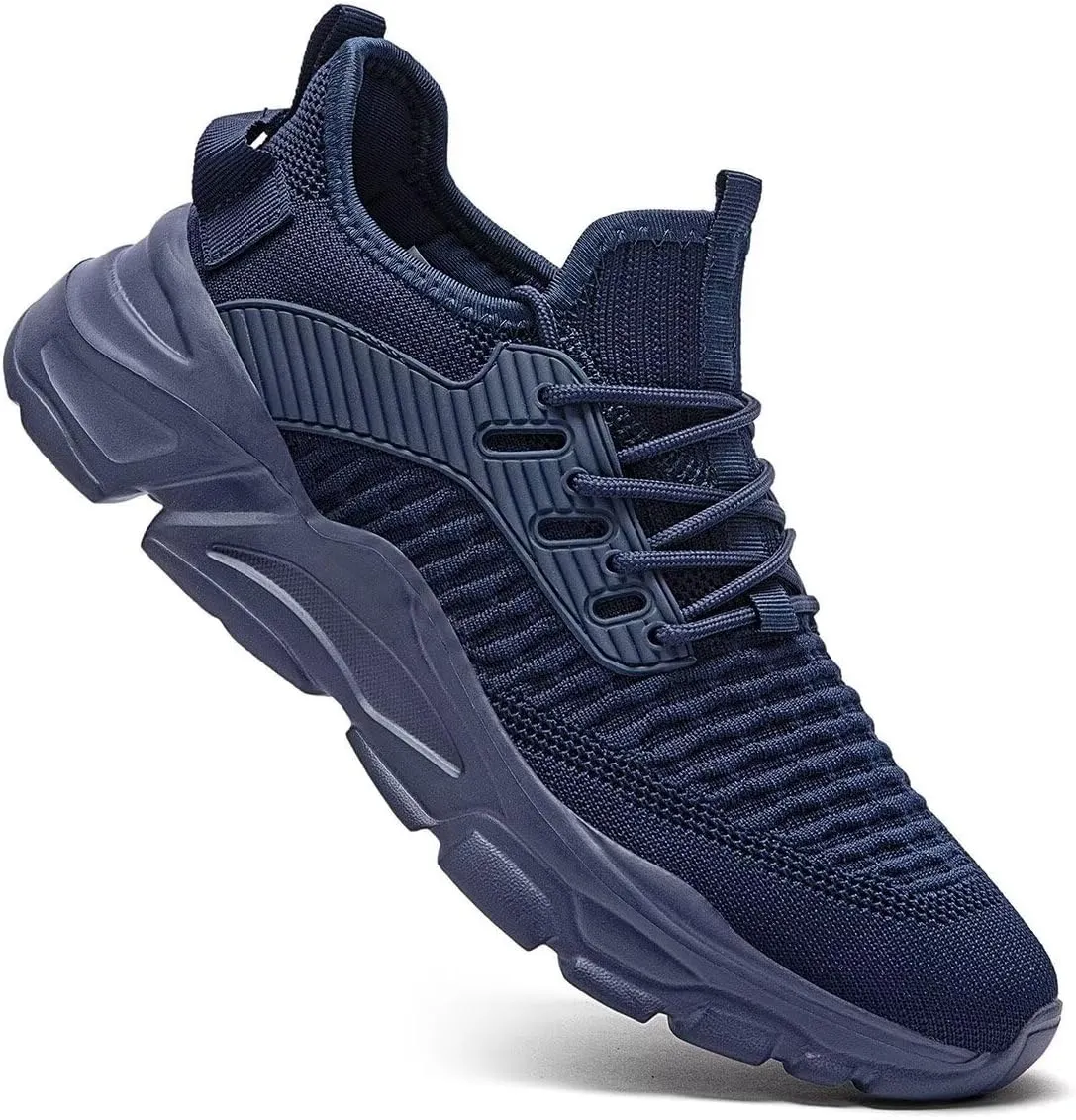 Mens Running Tennis Shoes Slip on Walking Fashion Athletic Sneakers Work Gym Shoes Comfort Lightweight Mesh Soft Sole