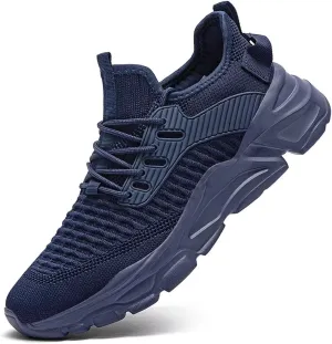 Mens Running Tennis Shoes Slip on Walking Fashion Athletic Sneakers Work Gym Shoes Comfort Lightweight Mesh Soft Sole