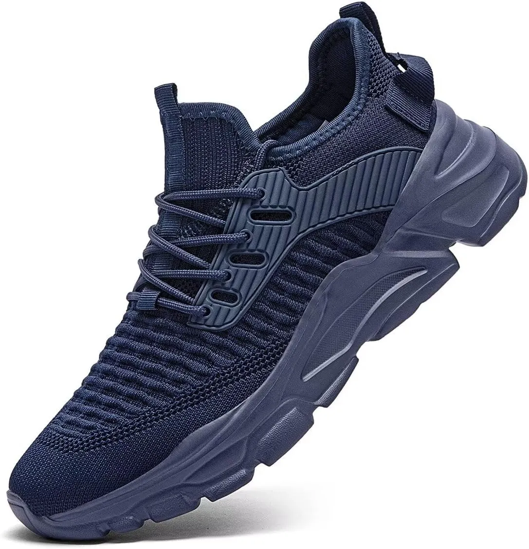 Mens Running Tennis Shoes Slip on Walking Fashion Athletic Sneakers Work Gym Shoes Comfort Lightweight Mesh Soft Sole