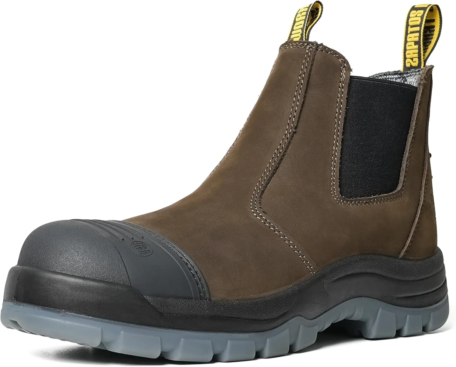 Men's Slip on Soft/Composite Toe Slip Resistant Waterproof Puncture-proof Work Boots