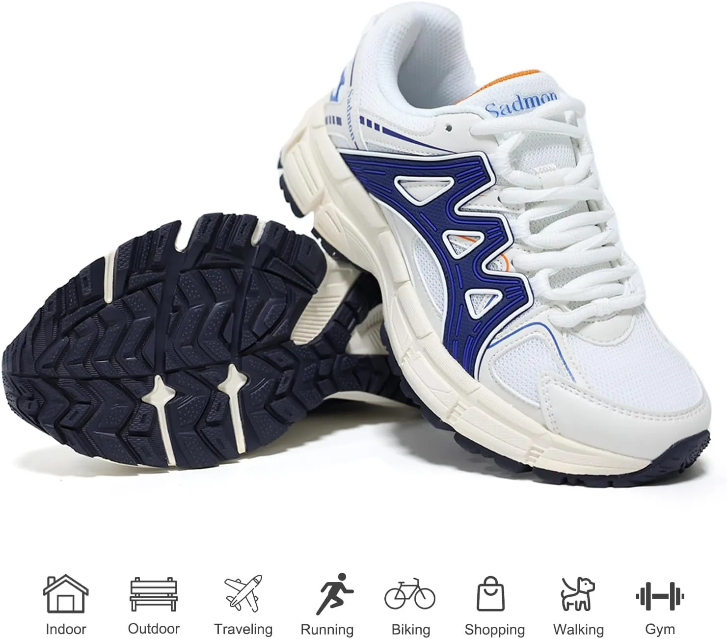 Men's Slip Resistant Trail Running Shoes - Supportive Athletic Shoes for Outdoor Fitness Walking, Road Running and Gym Training