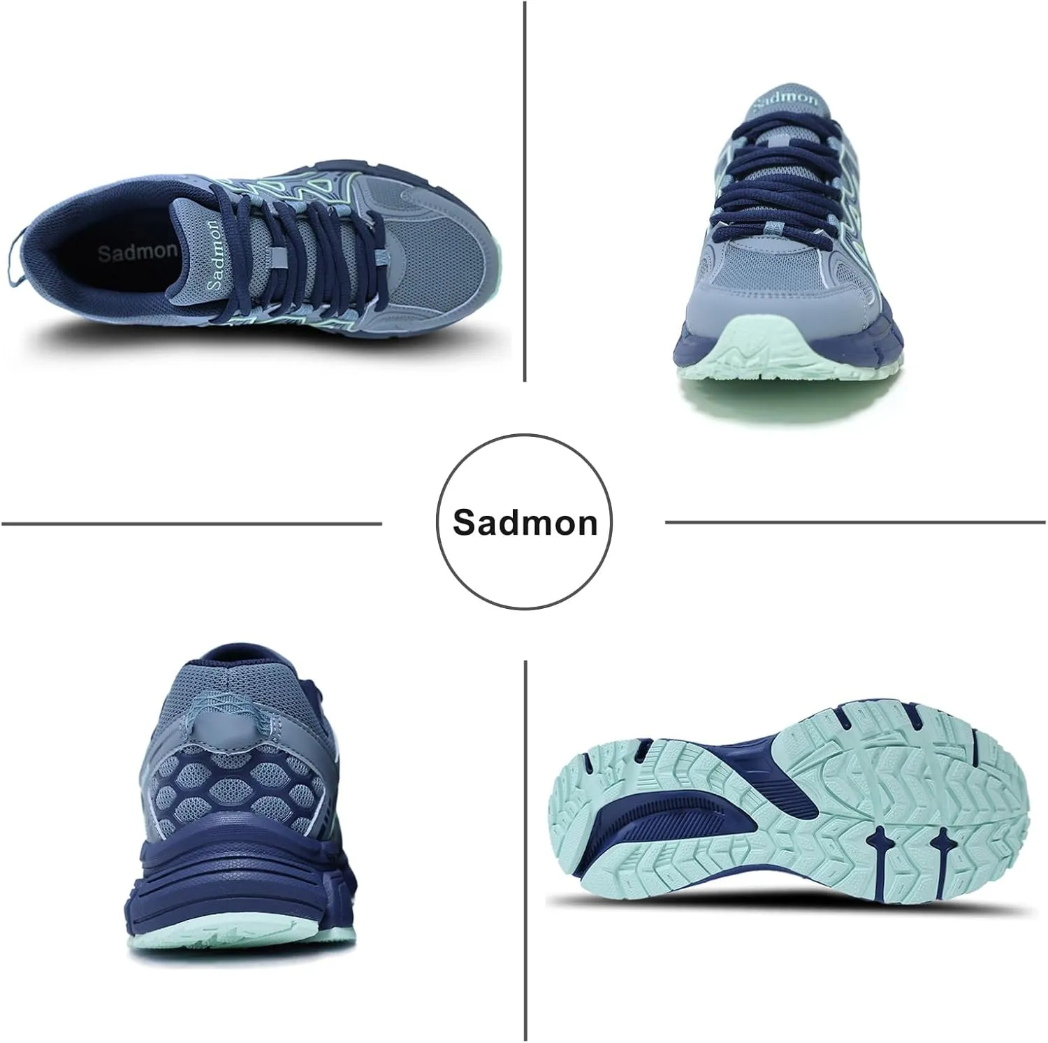 Men's Slip Resistant Trail Running Shoes - Supportive Athletic Shoes for Outdoor Fitness Walking, Road Running and Gym Training