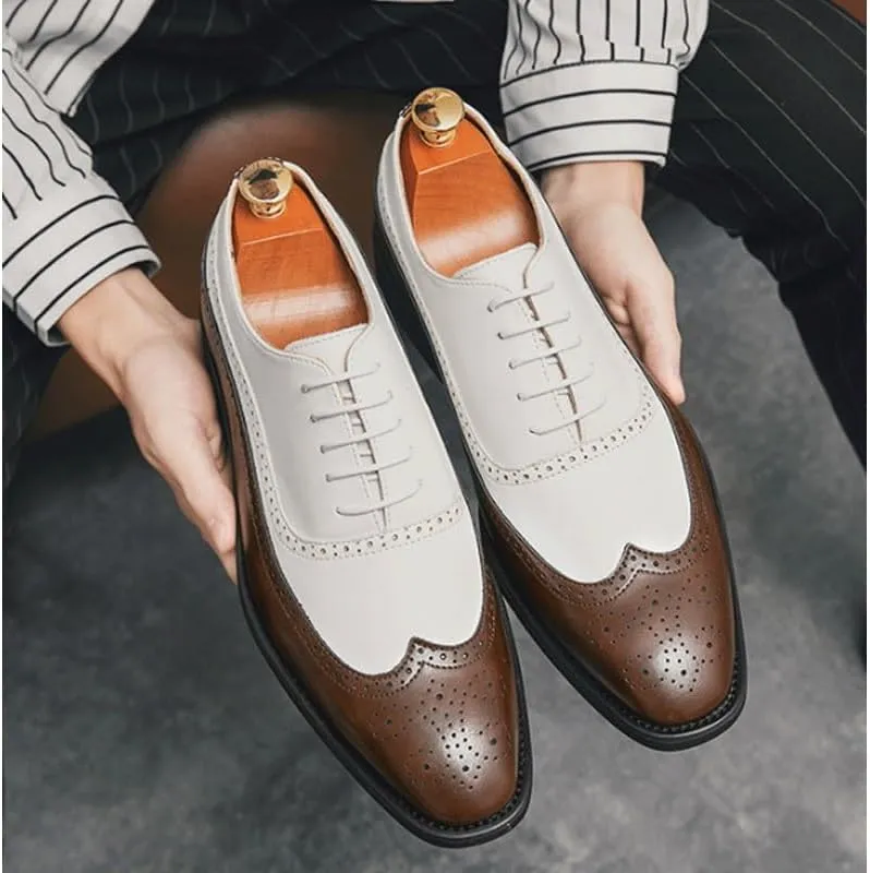 Men's Vintage Spike Dress Loafers Slip On Fashion Shoes Classic Slip-on Formal Shoes Men's Leather Printed Chunky Platform Penny Shoes