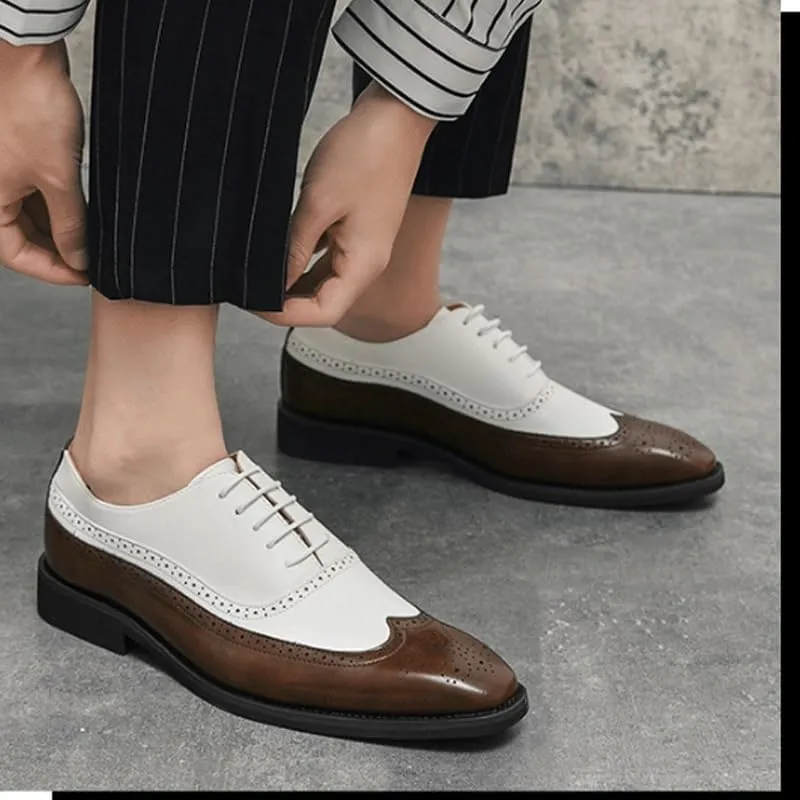 Men's Vintage Spike Dress Loafers Slip On Fashion Shoes Classic Slip-on Formal Shoes Men's Leather Printed Chunky Platform Penny Shoes