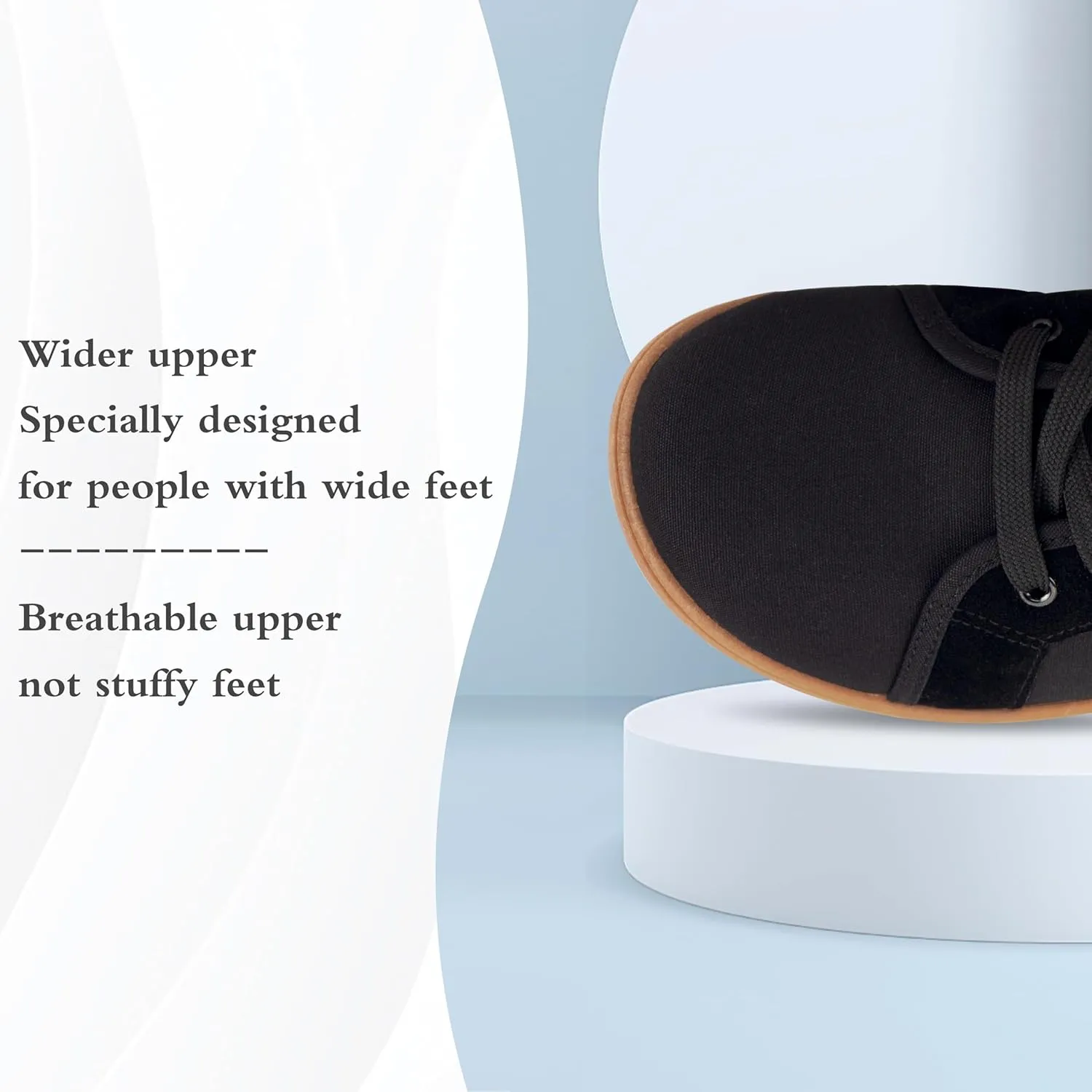 Men's Walking Shoes Wide Toe Trail Runner Fashion Sneakers for Men Comfortable Lightweight Gym Non-Slip Low Top Laced-up