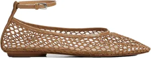 Mesh Ankle Strap Flats for Women Round Toe Ballet Flats Shoes,Casual Mary Jane Flats Comfortable Daily Dress Shoes