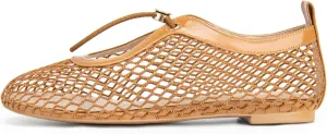 Mesh Ballet Flats for Women Round Toe Fishnet Mary Jane Flats Buckle Strap Casual Comfortable Office Ballerina Shoes