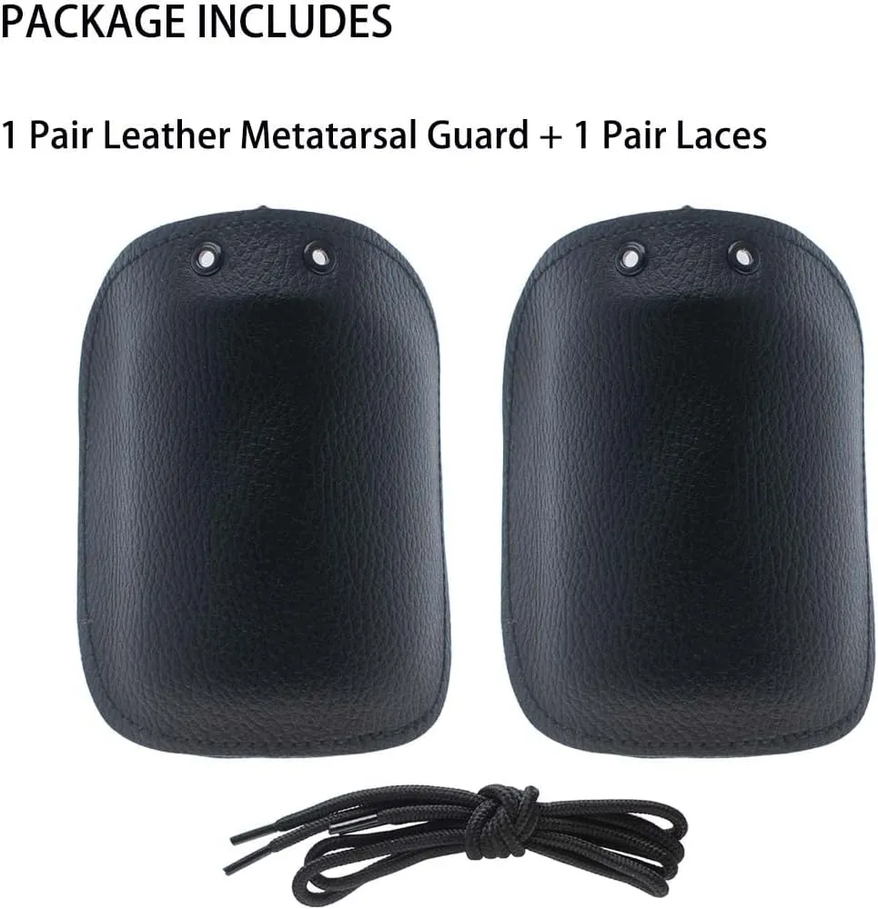 Metatarsal Guards for Work Boots, VIDAYA Unisex Safety Footwear Work Boot Toe Leather Protector Attachment, Universal Size, Metatarsal Guard for Most Safety Shoes and Boots with Laces (1 Pair)