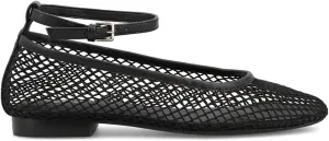 MIA Womens Roz Ankle Strap Ballet Flats Casual - Black