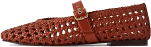 MICIFA Leopard Mesh Ballet Flats for Women Round Toe Mary Jane Buckle Flats Fall Comfortable Casual Dress Shoes
