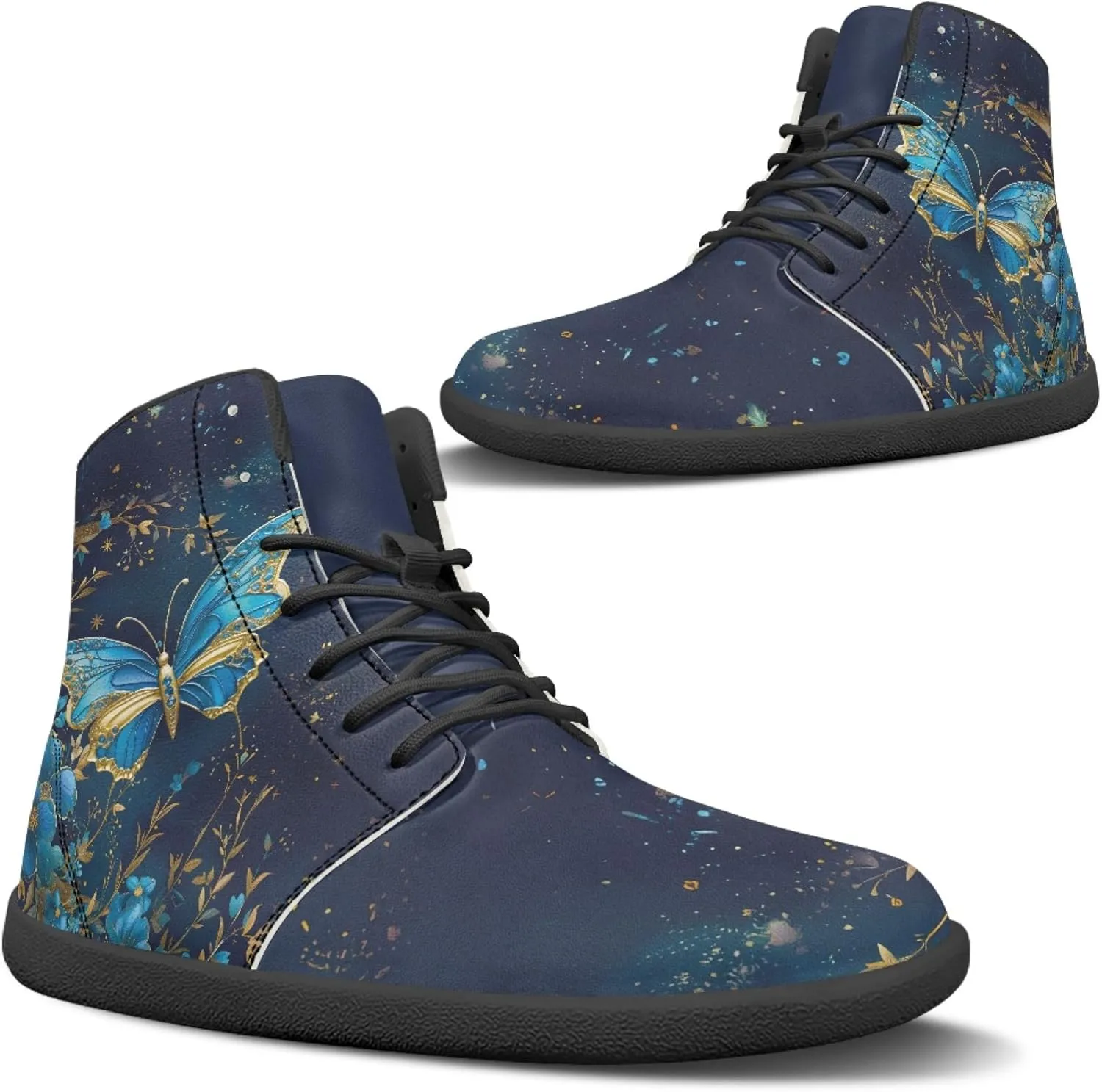 Micoklinlin Minimalist Barefoot Shoes for Women Men Novelty Waterproof Trail Running Sneaker Wide Toe Zero Drop Walking Shoes
