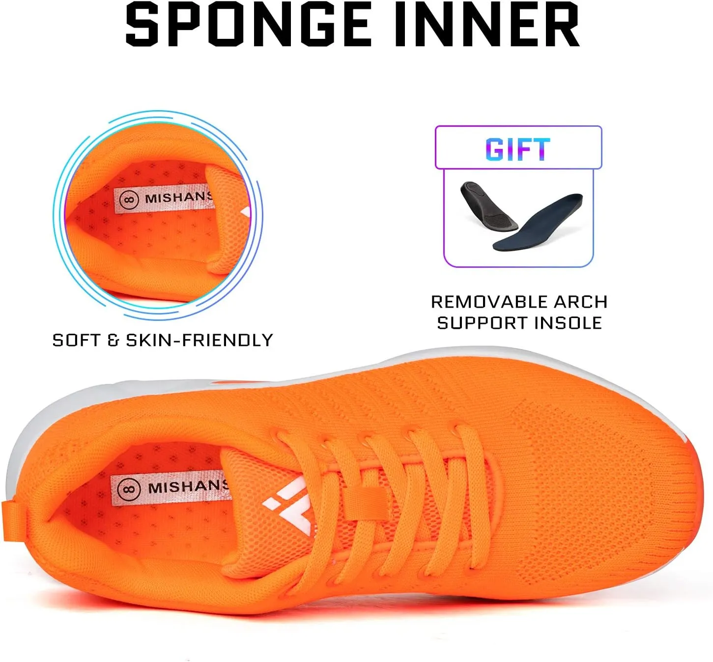 Mishansha Womens Sneakers Air Cushion Running Tennis Shoes Women Lightweight Arch Support Walking Shoes